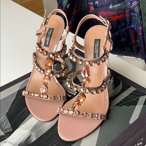 Dolce & Gabbana Rose Rhinestone heeled sandals